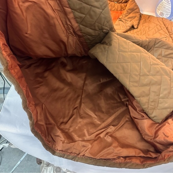 Women’s vintage plus size quilted puffer brown coat 2X pockets neutral - Picture 3 of 5